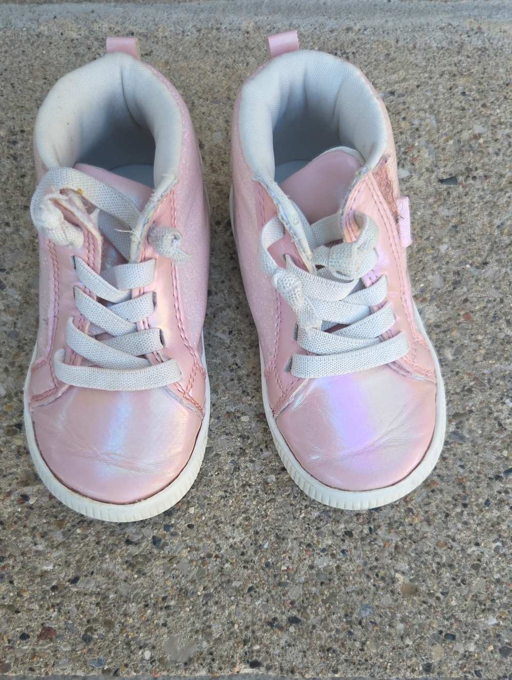 Carter's Pink Iridescent Lace-Up Kids Sneakers